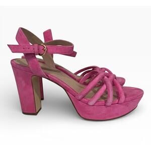 Seychelles Black Heels Pumps Sandals Strappy Leather Braided Women’s Size 9